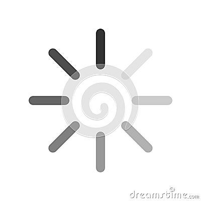 computer loading icon balck and white background Vector Illustration