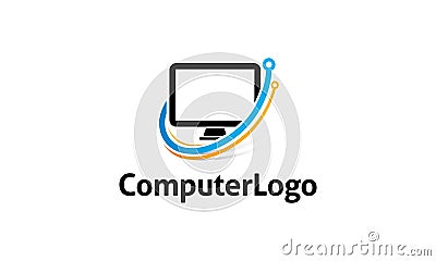 Computer Logo Vector Illustration