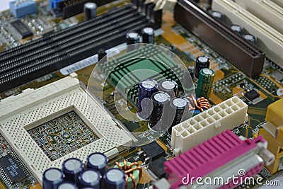 Computer mainboard Stock Photo