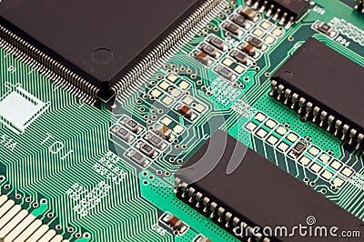 Computer Mainboard Stock Photo