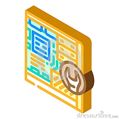 computer maintenance repair isometric icon vector illustration Vector Illustration