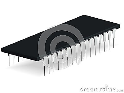 Computer microchip Vector Illustration