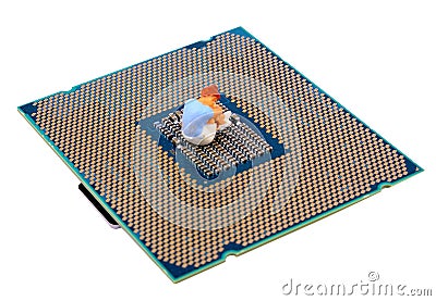 Computer microprocessor in everyday life Stock Photo
