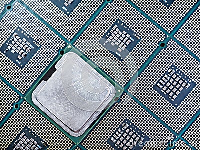 . Computer microprocessors, various computer processors Stock Photo