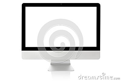 Computer monitor with blank screen Stock Photo