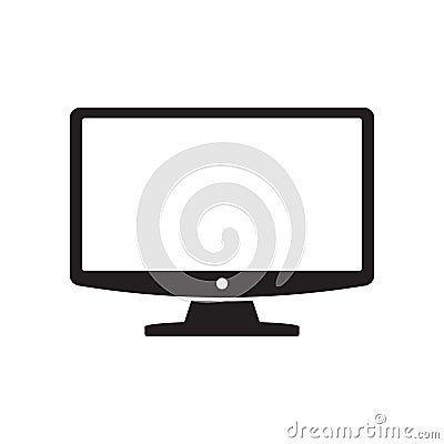 Computer monitor icon. Vector desktop computer icon Cartoon Illustration