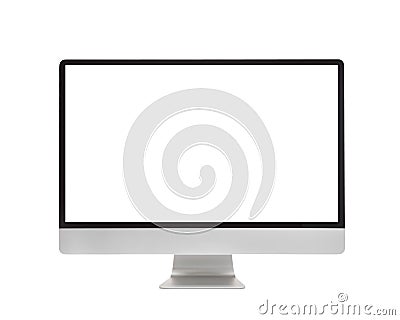 Computer Monitor, like mac with blank screen. Stock Photo