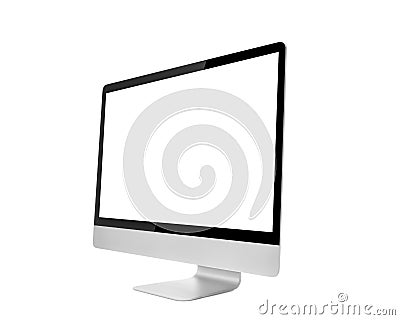 Computer Monitor, like mac with blank screen. Stock Photo