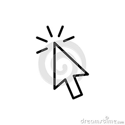 Computer mouse click cursor gray arrow icons set and loading icons. Cursor icon. Vector illustration. Vector Illustration