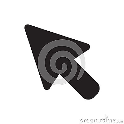 Computer mouse cursor icon in flat style. Arrow cursor vector illustration on white isolated background Vector Illustration