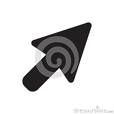 Computer mouse cursor icon in flat style. Arrow cursor vector illustration on white isolated background Vector Illustration