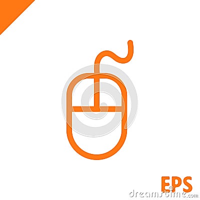 Computer mouse icon stock vector illustration flat design Vector Illustration