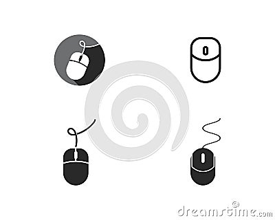 Computer mouse logo Vector Illustration