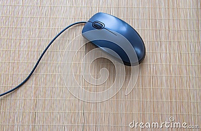 Computer mouse wired, main peripheral device Stock Photo