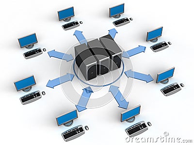 Computer Network Stock Photo