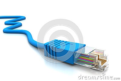 Computer network cables Stock Photo