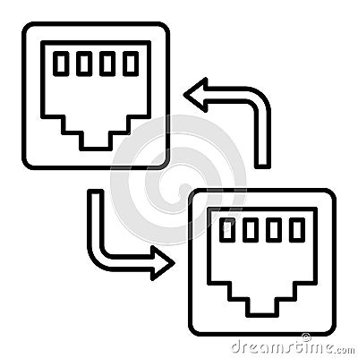 Computer network Isolated Vector icon Vector Illustration