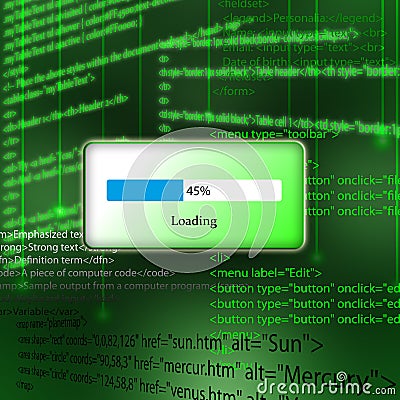 Computer program loading Stock Photo