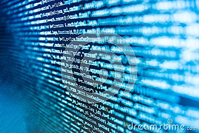 Computer program preview. Software abstract background. Stock Photo