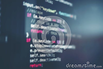 Computer programing code Stock Photo