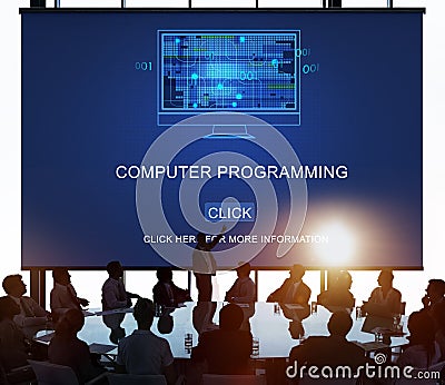 Computer Programming Data Digital Coding Concept Stock Photo