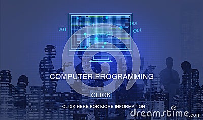 Computer Programming Data Digital Coding Concept Stock Photo