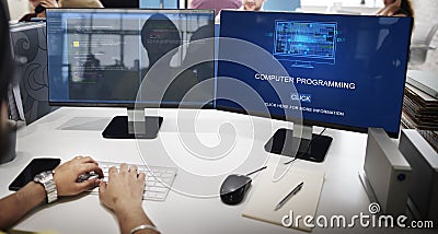 Computer Programming Data Digital Coding Concept Stock Photo