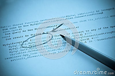 Computer programming database Stock Photo