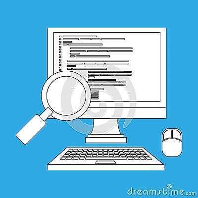 computer programming design Cartoon Illustration