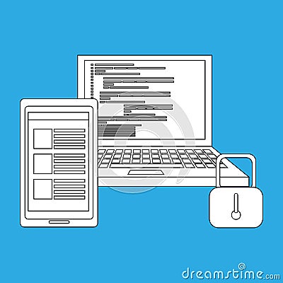 computer programming design Cartoon Illustration