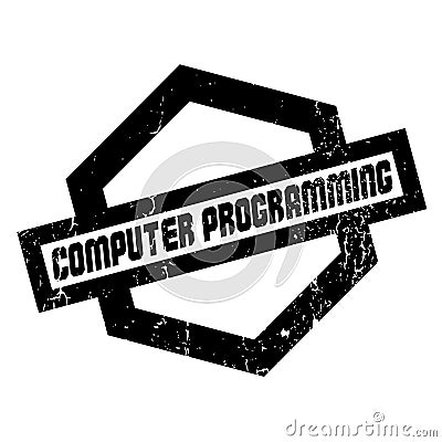 Computer Programming rubber stamp Vector Illustration