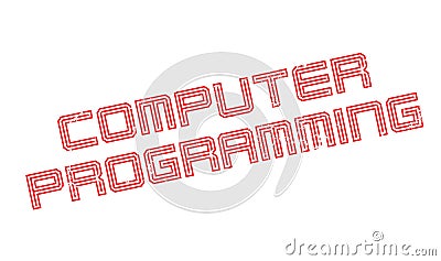 Computer Programming rubber stamp Vector Illustration