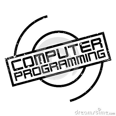 Computer Programming rubber stamp Vector Illustration