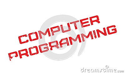 Computer Programming rubber stamp Vector Illustration