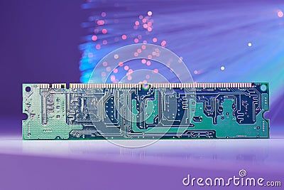 Computer RAM Memory Chip Stock Photo