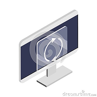 computer reload sign Vector Illustration