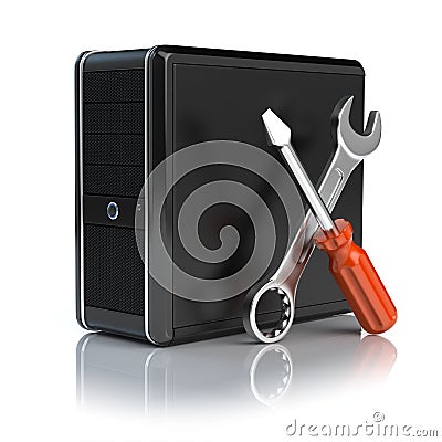 Computer repair Stock Photo