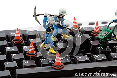 Computer repair Stock Photo