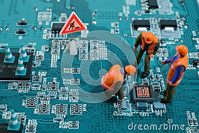 Computer repair concept Stock Photo