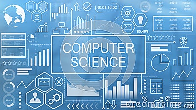 Computer Science, Animated Typography Stock Photo