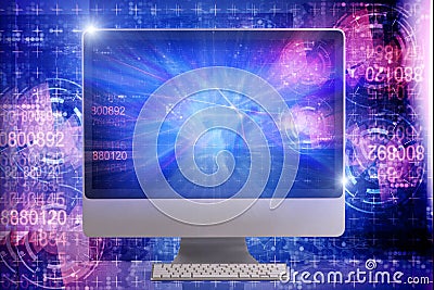 The computer screen in business concept Stock Photo