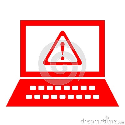 Computer security alert Vector Illustration