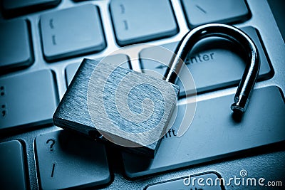 Computer security breach Stock Photo