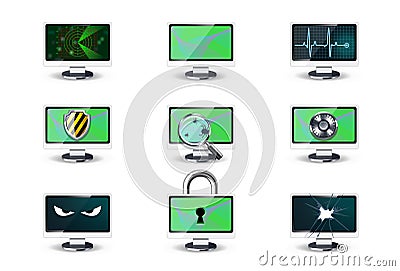Computer security concepts Vector Illustration