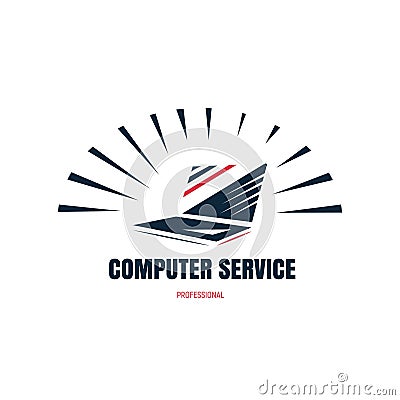 Computer service Vector Illustration