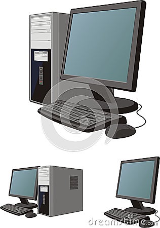 Computer set Vector Illustration