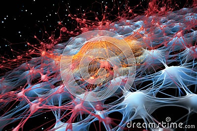 computer simulation of nanoscale structures in research Stock Photo