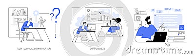 Computer skills requirement abstract concept vector illustrations. Vector Illustration