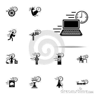 computer speed icon. Speed icons universal set for web and mobile Stock Photo