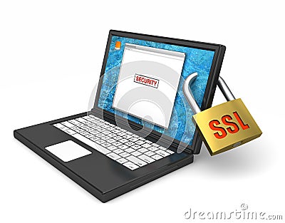 Computer SSL Security Stock Photo